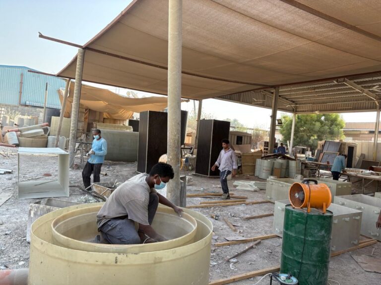 Laminating work in the Ajman factory