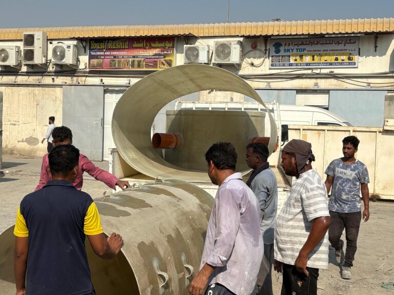 Loading a GRP culvert for delivery