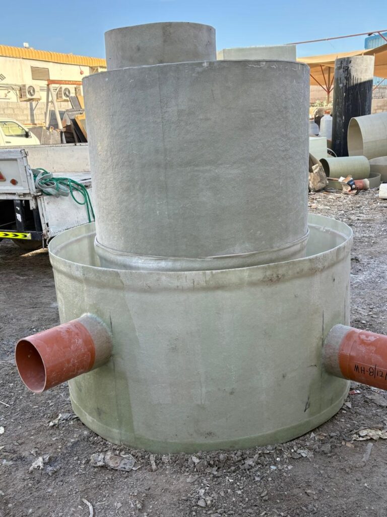 GRP chamber with riser and twin inlets