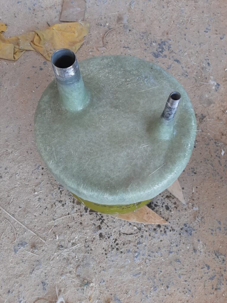 Compact GRP chamber, twin spigots