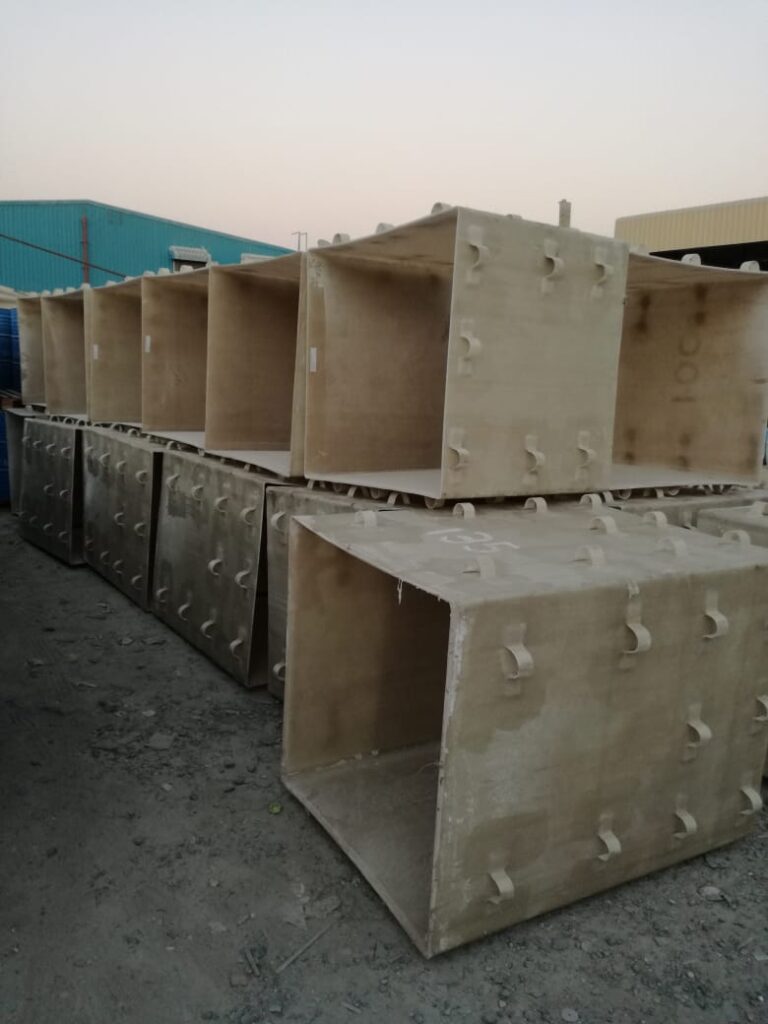 Batch of GRP chambers in production