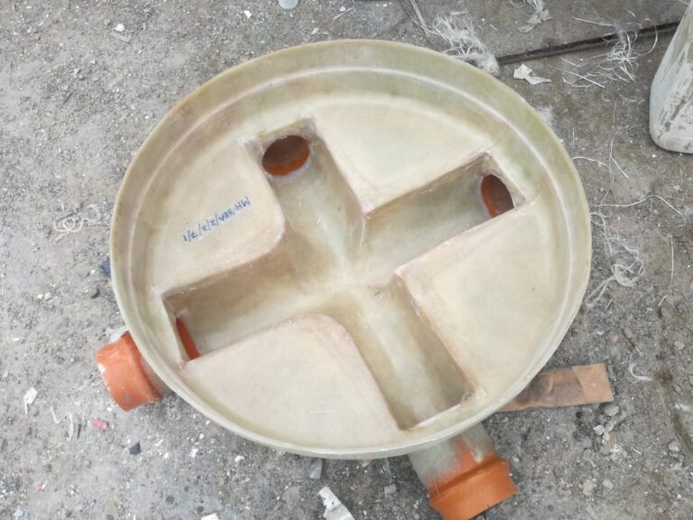 GRP manhole base with benching