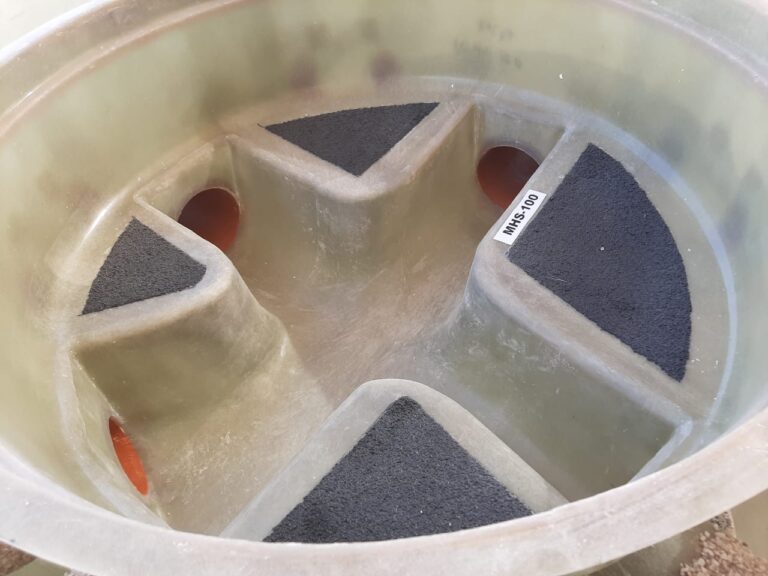 Moulded flow channel inside a chamber