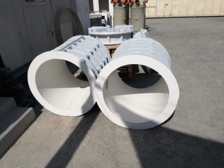 Large-diameter GRP pipe sections
