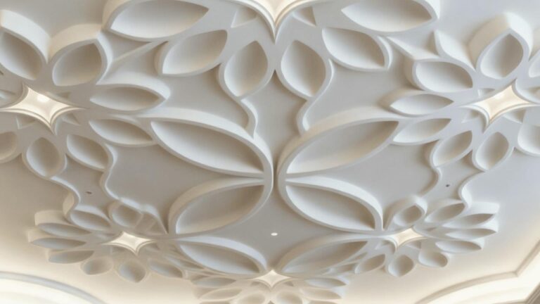 Moulded ceiling panel detail