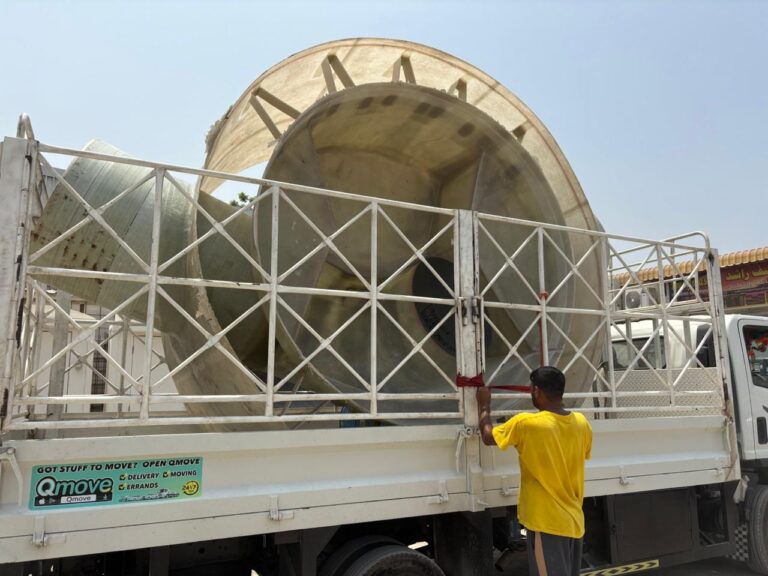 GRP culvert loaded for delivery