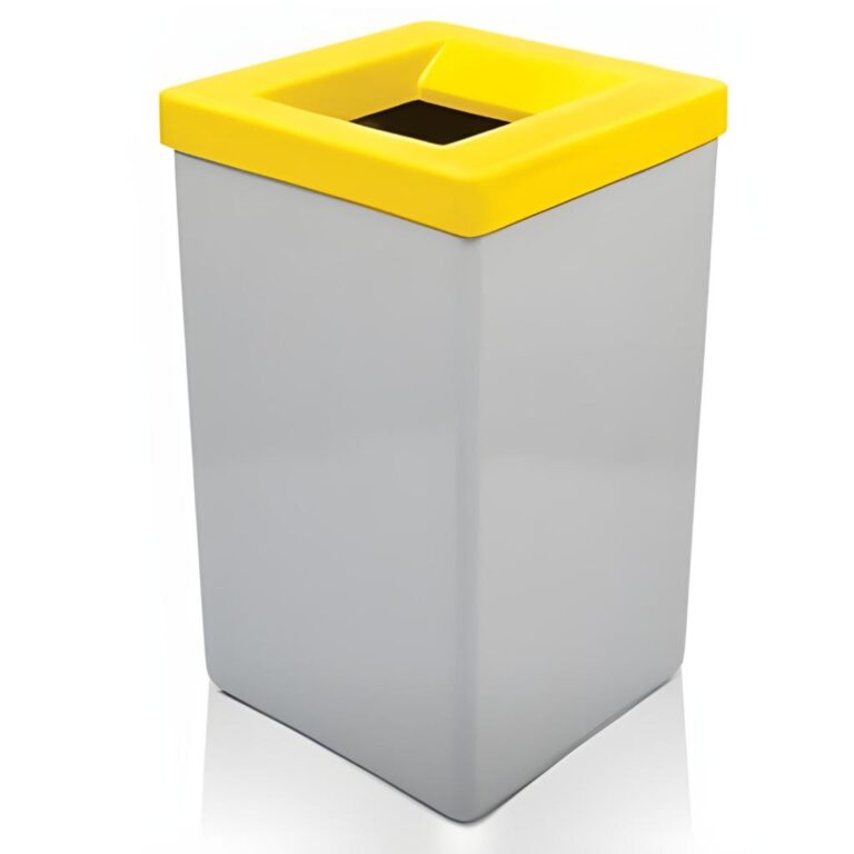 Litter bin with contrasting lid