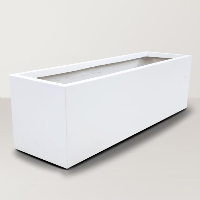 Rectangular trough planter