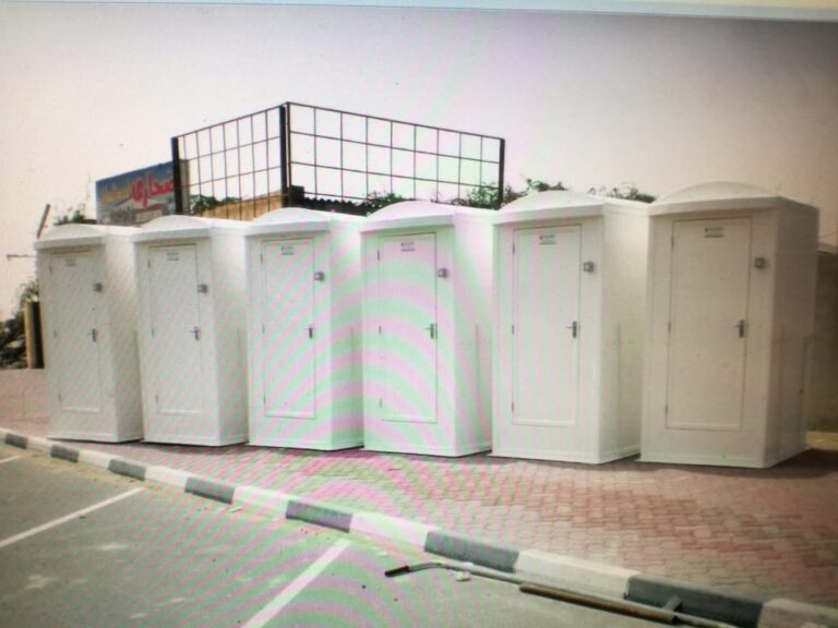 Toilet cabins installed on site